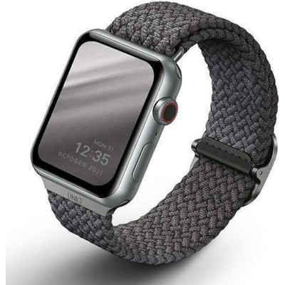 Uniq Aspen Braided Band - Premium Πλεκτό Λουράκι Apple Watch Ultra/SE/11/10/9/8/7/6/5/4 (49/46/45/44mm) - Grey (UNIQ-44MM-ASPGRY)