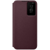 Official Samsung Smart Clear View Cover - Θήκη Flip με Ενεργό Πορτάκι Samsung Galaxy S22 Plus 5G - Burgundy (EF-ZS906CEEGEE)