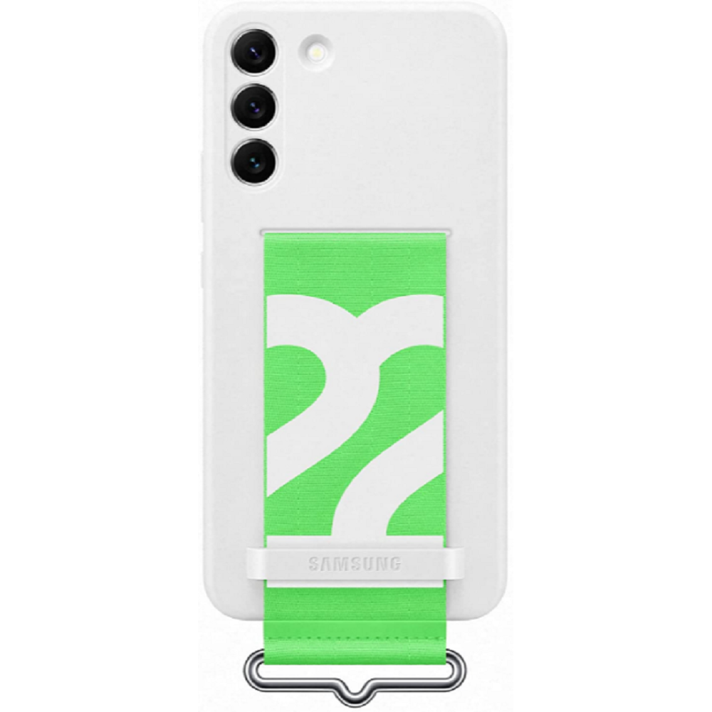 Official Samsung Θήκη Σιλικόνης Strap Cover - Samsung Galaxy S22 Plus 5G - White (EF-GS906TWEGWW)