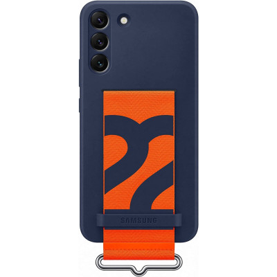 Official Samsung Θήκη Σιλικόνης Strap Cover - Samsung Galaxy S22 Plus 5G - Navy (EF-GS906TNEGWW)