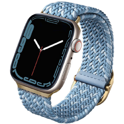 Uniq Aspen Braided Band - Premium Πλεκτό Λουράκι Apple Watch SE/11/10/9/8/7/6/5/4 (42/41/40mm) - Cerulean Blue (UNIQ-41MM-ASPDECBLU)
