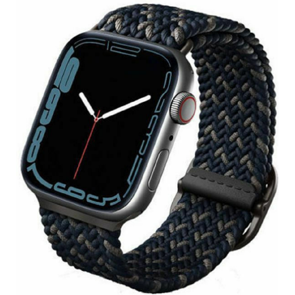 Uniq Aspen Braided Band - Premium Πλεκτό Λουράκι Apple Watch Ultra/SE/11/10/9/8/7/6/5/4 (49/46/45/44mm) - Obsidian Blue (UNIQ-45MM-ASPDEOBLU)