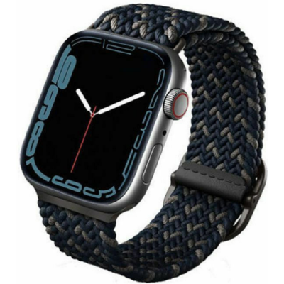 Uniq Aspen Braided Band - Premium Πλεκτό Λουράκι Apple Watch Ultra/SE/11/10/9/8/7/6/5/4 (49/46/45/44mm) - Obsidian Blue (UNIQ-45MM-ASPDEOBLU)