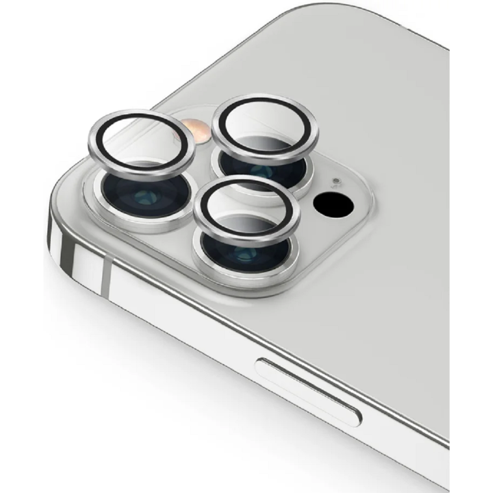 Uniq Optix Lens Protector - Αντιχαρακτικό Γυαλί Προστασίας για Φακό Κάμερας - Apple iPhone 13 Pro / 13 Pro Max - Silver (UNIQ-IP13P-13PM-LENSSIL)