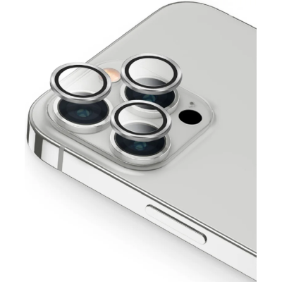 Uniq Optix Lens Protector - Αντιχαρακτικό Γυαλί Προστασίας για Φακό Κάμερας - Apple iPhone 13 Pro / 13 Pro Max - Silver (UNIQ-IP13P-13PM-LENSSIL)