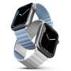 Uniq Revix Μαγνητικό Λουράκι Premium Σιλικόνης Apple Watch Ultra/SE/11/10/9/8/7/6/5/4 (49/46/45/44mm) - White / Blue (UNIQ-45MM-REVWHTBLU)