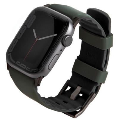 Uniq Linus Αδιάβροχο Λουράκι Premium Σιλικόνης Apple Watch Ultra/SE/11/10/9/8/7/6/5/4 (49/46/45/44mm) - Green (UNIQ-45MM-LINUSGRN)