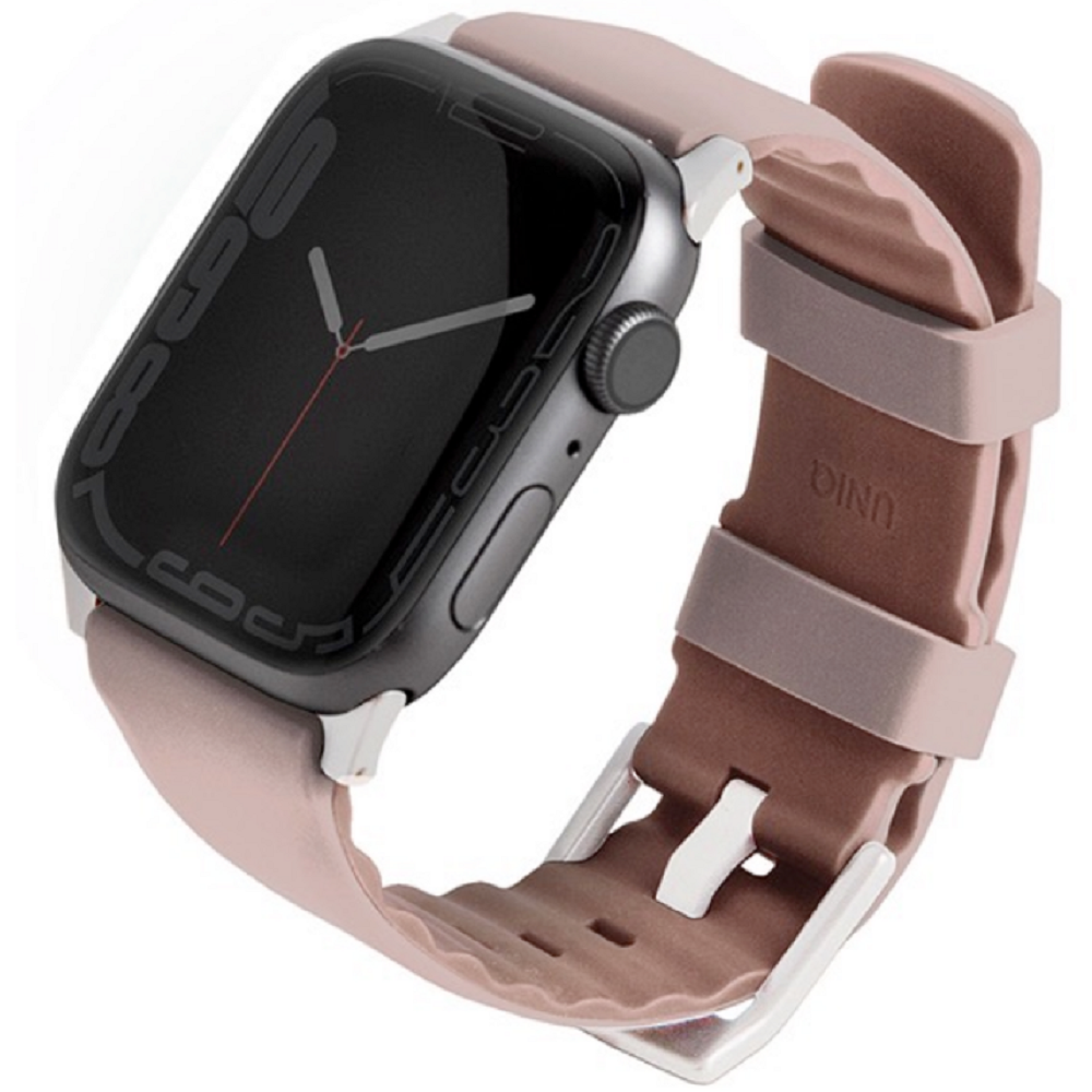 Uniq Linus Αδιάβροχο Λουράκι Premium Σιλικόνης Apple Watch SE/11/10/9/8/7/6/5/4 (42/41/40mm) - Pink (UNIQ-41MM-LINUSPNK)