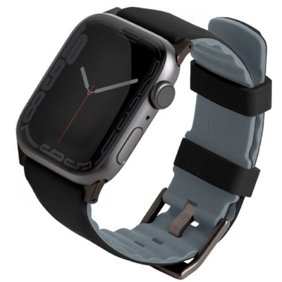 Uniq Linus Αδιάβροχο Λουράκι Premium Σιλικόνης Apple Watch SE/11/10/9/8/7/6/5/4 (42/41/40mm) - Black (UNIQ-41MM-LINUSBLK)