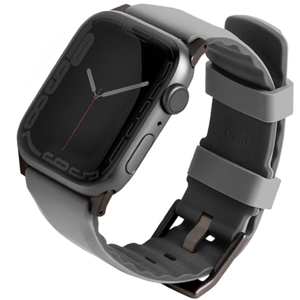 Uniq Linus Αδιάβροχο Λουράκι Premium Σιλικόνης Apple Watch SE/11/10/9/8/7/6/5/4 (42/41/40mm) - Grey (UNIQ-41MM-LINUSGRY)