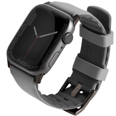 Uniq Linus Αδιάβροχο Λουράκι Premium Σιλικόνης Apple Watch SE/11/10/9/8/7/6/5/4 (42/41/40mm) - Grey (UNIQ-41MM-LINUSGRY)