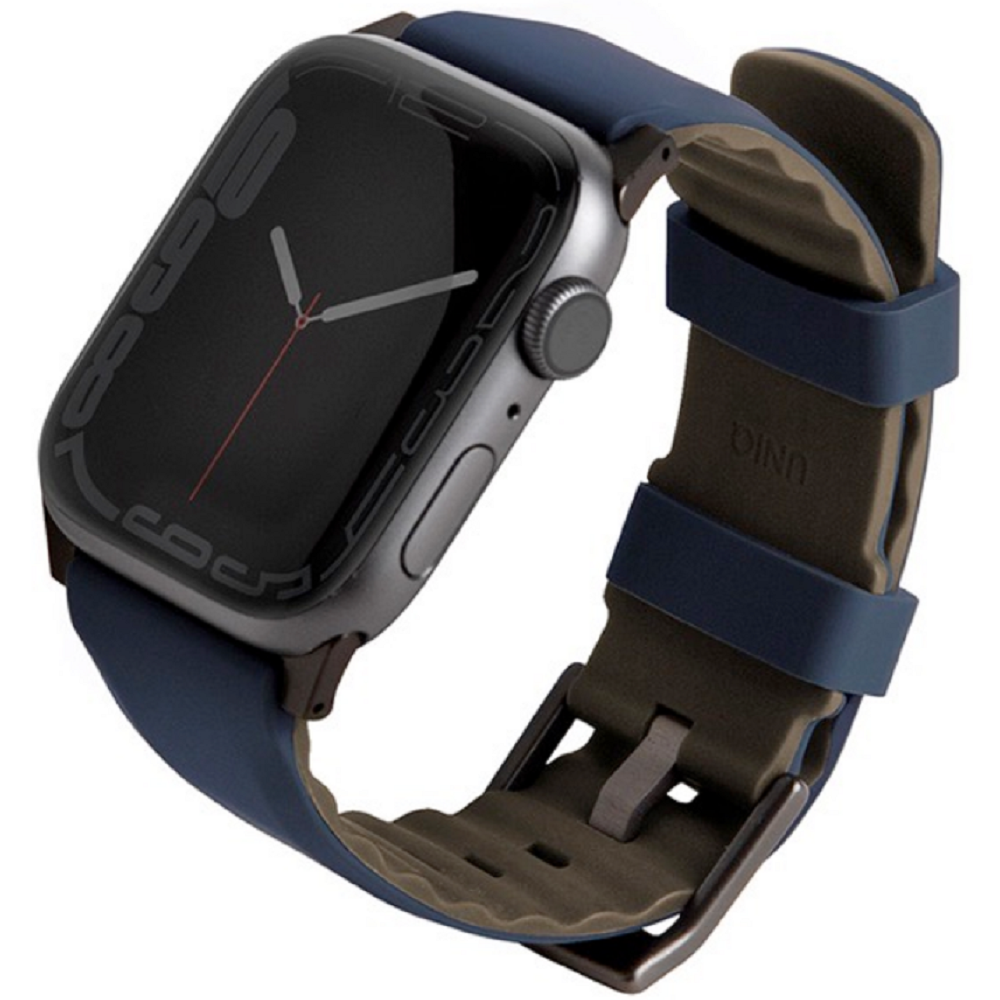 Uniq Linus Αδιάβροχο Λουράκι Premium Σιλικόνης Apple Watch Ultra/SE/11/10/9/8/7/6/5/4 (49/46/45/44mm) - Blue (UNIQ-45MM-LINUSBLU)