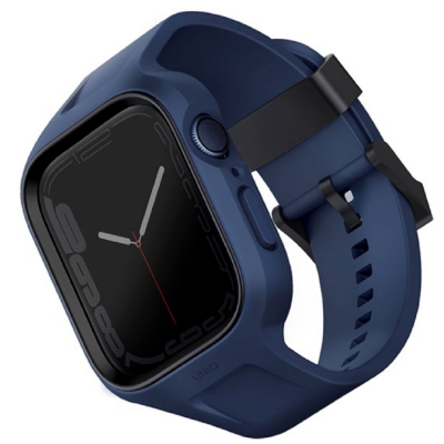 Uniq Monos Unibody Λουράκι Σιλικόνης με Θήκη - Apple Watch SE/9/8/7/6/5/4 (45/44mm) - Marine Blue (UNIQ-45MM-MONOSBLU)