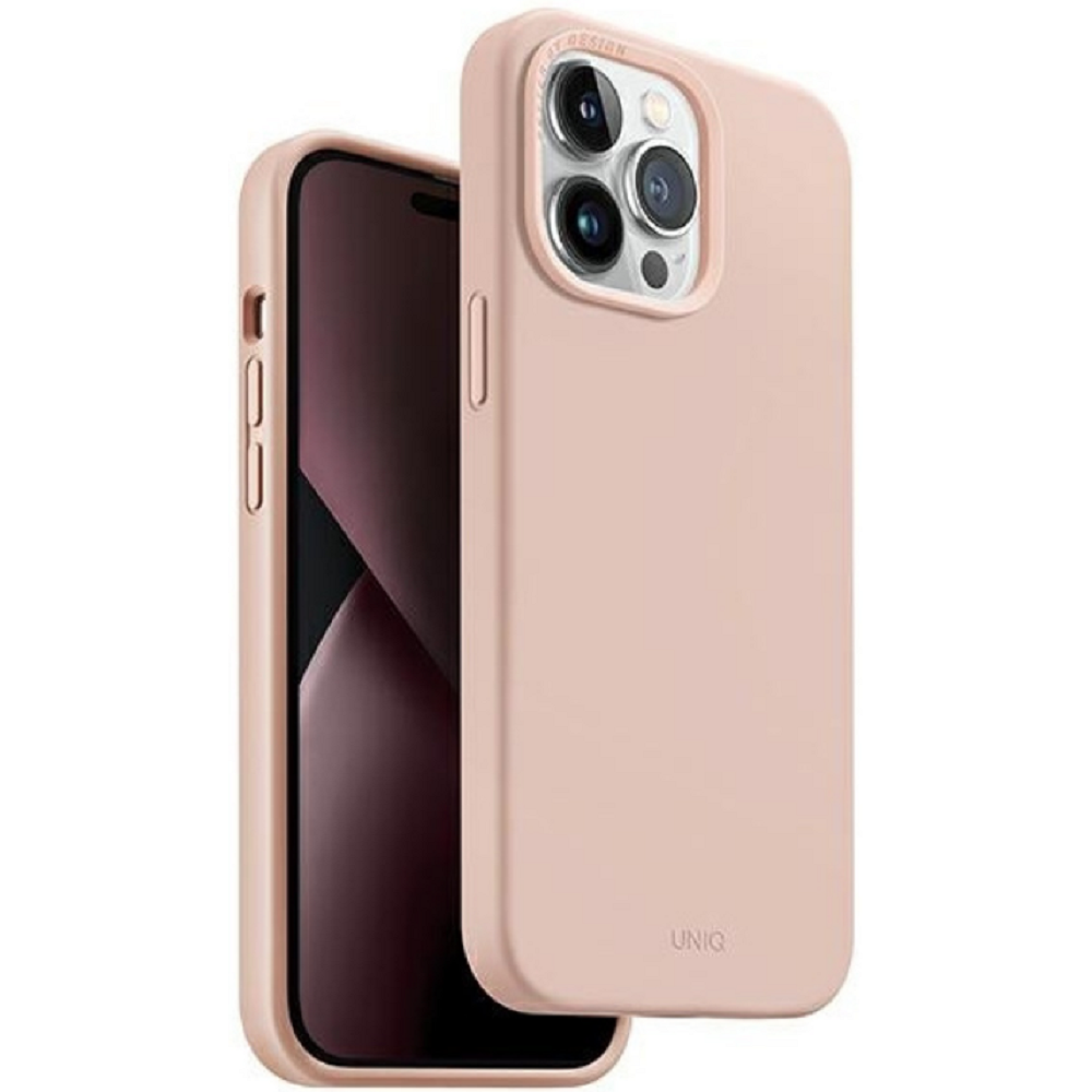 Uniq Lino - Ανθεκτική Σκληρή Θήκη με 2 x Πλαίσια Κάμερας - Apple iPhone 14 Pro - Pink (UNIQ-IP6.1P(2022)-LINOPNK)
