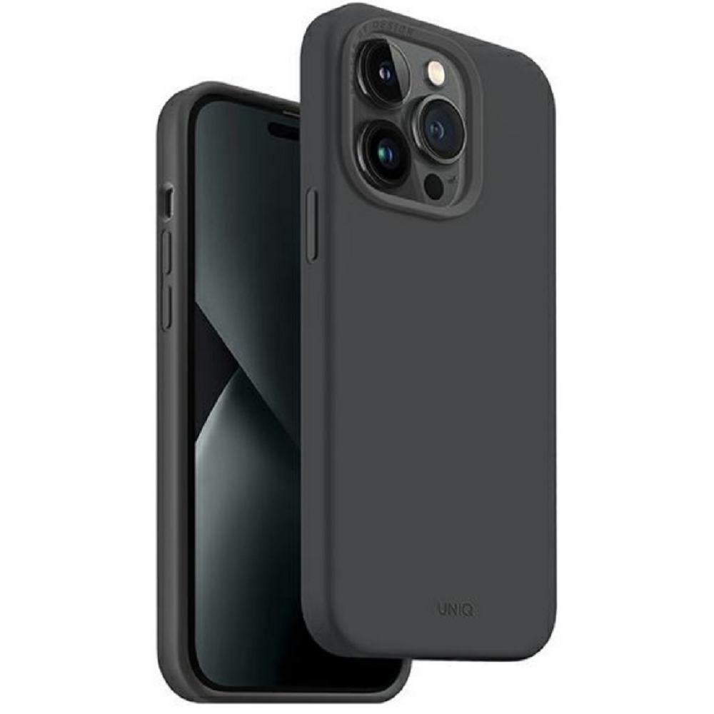 Uniq Lino Hue MagClick - Ανθεκτική Σκληρή Θήκη MagSafe με 2 x Πλαίσια Κάμερας - Apple iPhone 14 Pro - Grey (UNIQ-IP6.1P(2022)-LINOHMGRY)