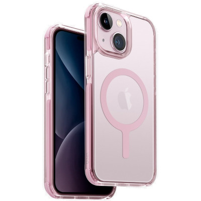 Uniq Combat Duo Series - Ανθεκτική Διάφανη MagSafe Θήκη - Apple iPhone 15 - Baby Pink (UNIQ-IP6.1(2023)-COMAFMBPNK)