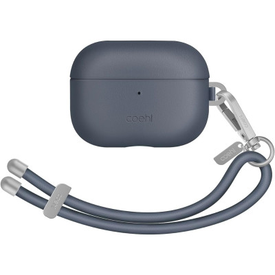 Uniq Coehl Haven - Premium Σκληρή Θήκη από Οικολογικό Δέρμα με Λουράκι Χειρός - Apple AirPods Pro 2nd Gen - Sapphire Blue (UNIQ-AIRPODSPRO2-HAVSPBLUE)