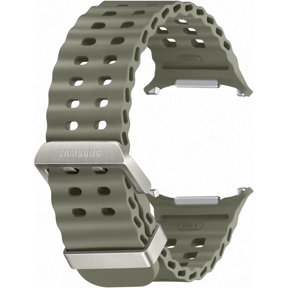 Αδιάβροχο Λουράκι από Καουτσούκ HNBR Rubber με Κούμπωμα από Τιτάνιο - Samsung Galaxy Watch Ultra 2025 / 2024 47mm - Official Samsung Marine Band - Green (ET-SNL70MKEGEU)