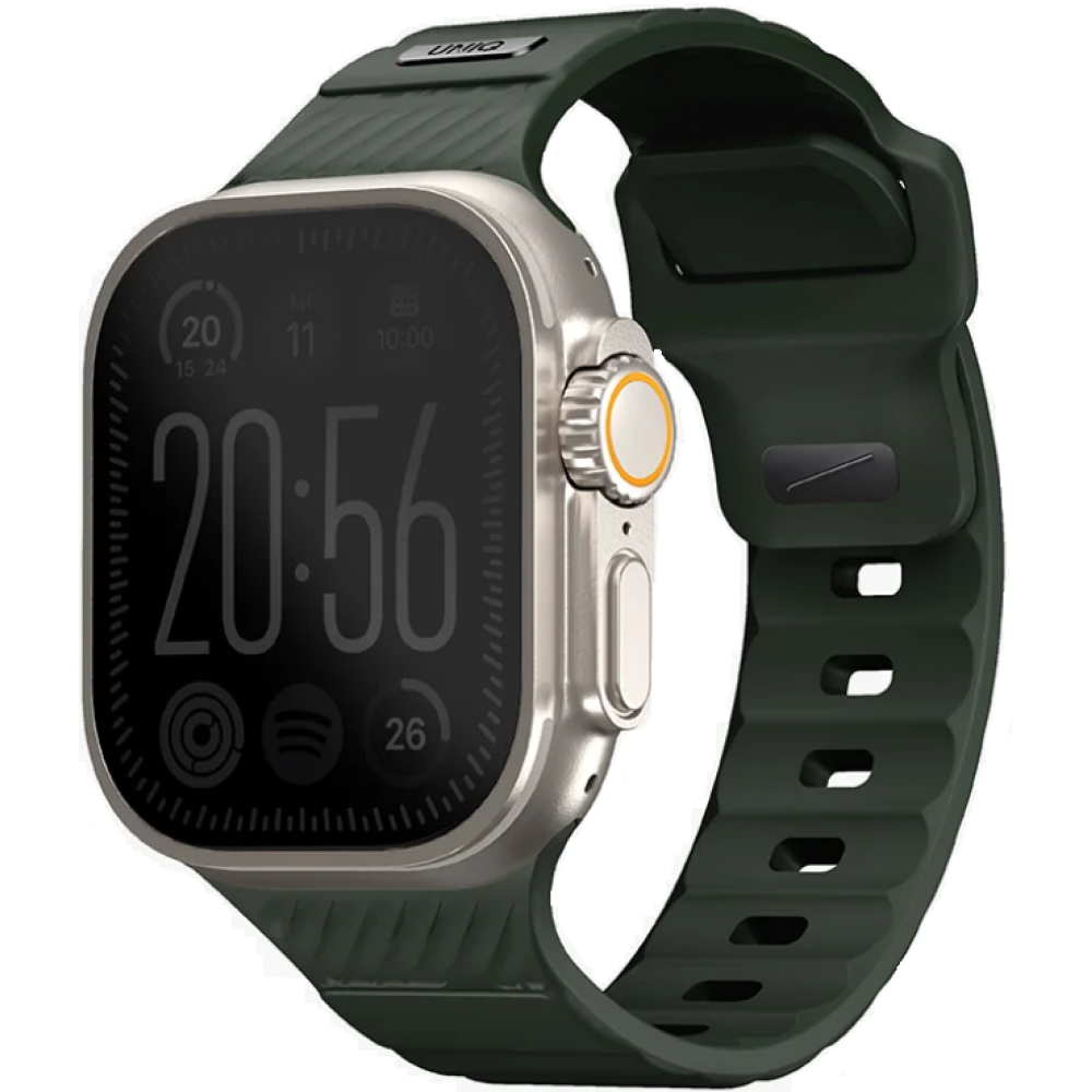 Uniq Stride - Ανθεκτικό Αδιάβροχο Λουράκι από Premium Καουτσούκ FKM - Apple Watch Ultra/SE/11/10/9/8/7/6/5/4 (49/46/45/44mm) - Green (UNIQ-49MM-STRIGRN)