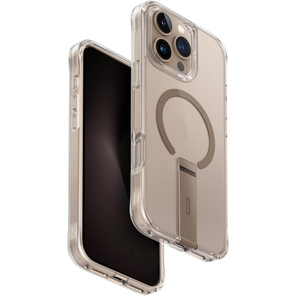 Θήκη iPhone 16 Pro Max Uniq Eleva Ανθεκτική Διάφανη με KickStand & MagSafe - Taupe Gold (UNIQ-IP6.9P(2024)-ELEVAMTGLD)