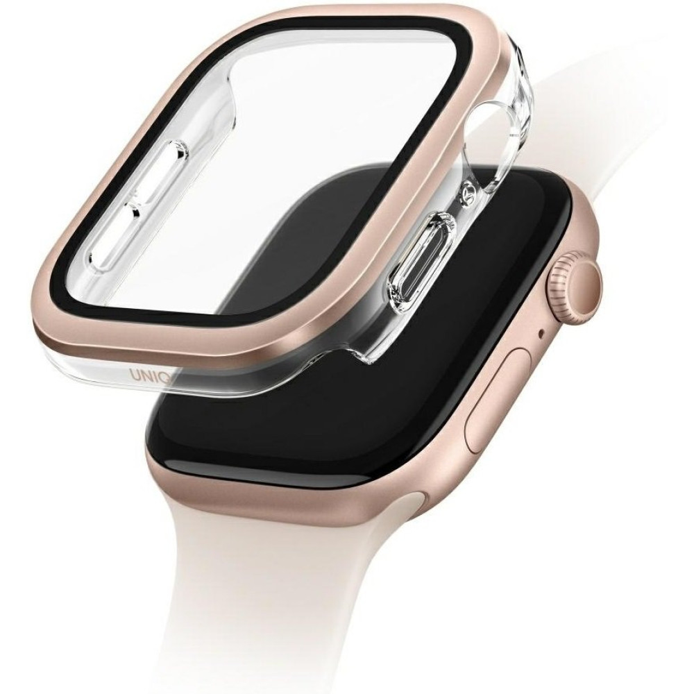 Θήκη Apple Watch 11 / 10 46mm Uniq Voute με Tempered Glass - Rose Gold (UNIQ-46MM-VOURGLD)