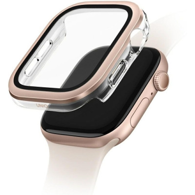 Θήκη Apple Watch 11 / 10 46mm Uniq Voute με Tempered Glass - Rose Gold (UNIQ-46MM-VOURGLD)