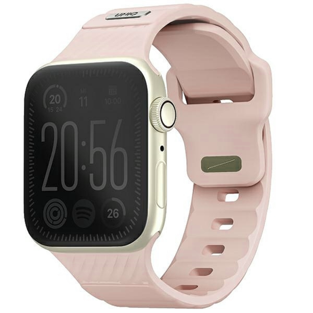 Λουράκι Apple Watch SE/11/10/9/8/7/6/5/4 (42/41/40mm) Uniq Stride Ανθεκτικό Αδιάβροχο από Premium Καουτσούκ FKM - Pale Pink (UNIQ-41MM-STRIPPNK)