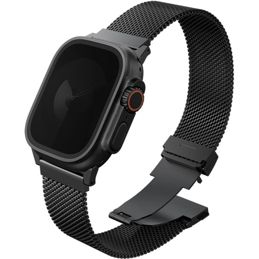 Λουράκι Apple Watch Ultra/SE/11/10/9/8/7/6/5/4 (49/46/45/44mm) Uniq Dante Pro από Ανοξείδωτο Ατσάλι - Graphite Black (UNIQ-49MM-DANPGBLK)