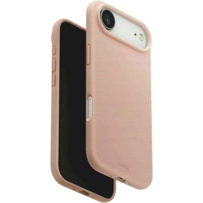 Θήκη iPhone Air Uniq Lino MagClick Ανθεκτική Premium Σιλικόνης με MagSafe - Blush Pink (UNIQ-IP6.6(2025)-LINOMBPNK)