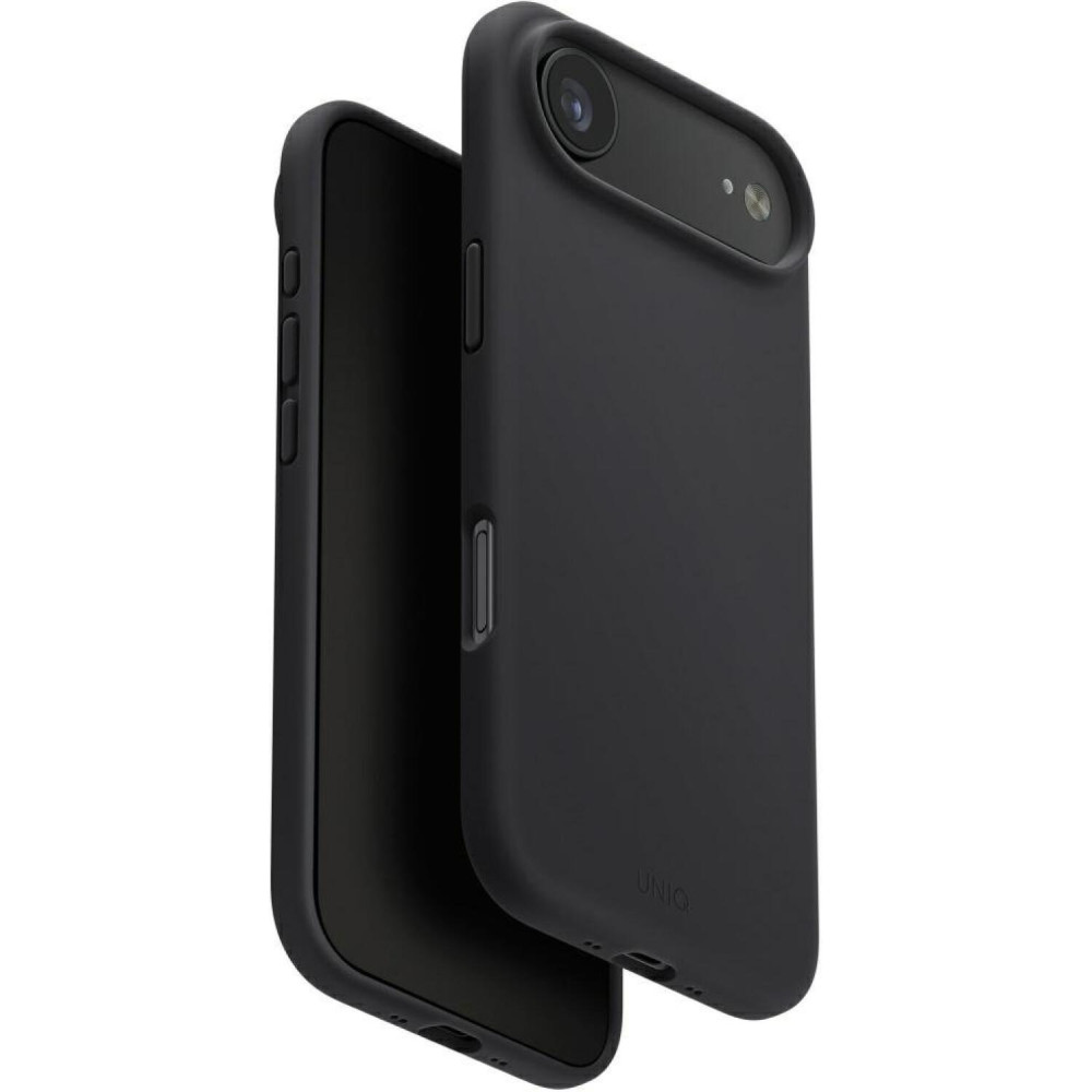 Θήκη iPhone Air Uniq Lino MagClick Ανθεκτική Premium Σιλικόνης με MagSafe - Charcoal Grey (UNIQ-IP6.6(2025)-LINOMCGRY)