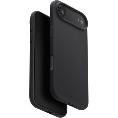 Θήκη iPhone Air Uniq Lino MagClick Ανθεκτική Premium Σιλικόνης με MagSafe - Charcoal Grey (UNIQ-IP6.6(2025)-LINOMCGRY)