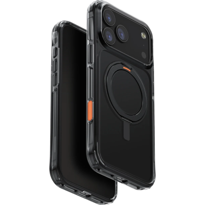 Θήκη iPhone 17 Pro Max Uniq Swivix Ανθεκτική Ημιδιάφανη με MagSafe & Περιστρεφόμενο KickStand - Carbon Black (UNIQ-IP6.9P(2025)-SWVCBLK)