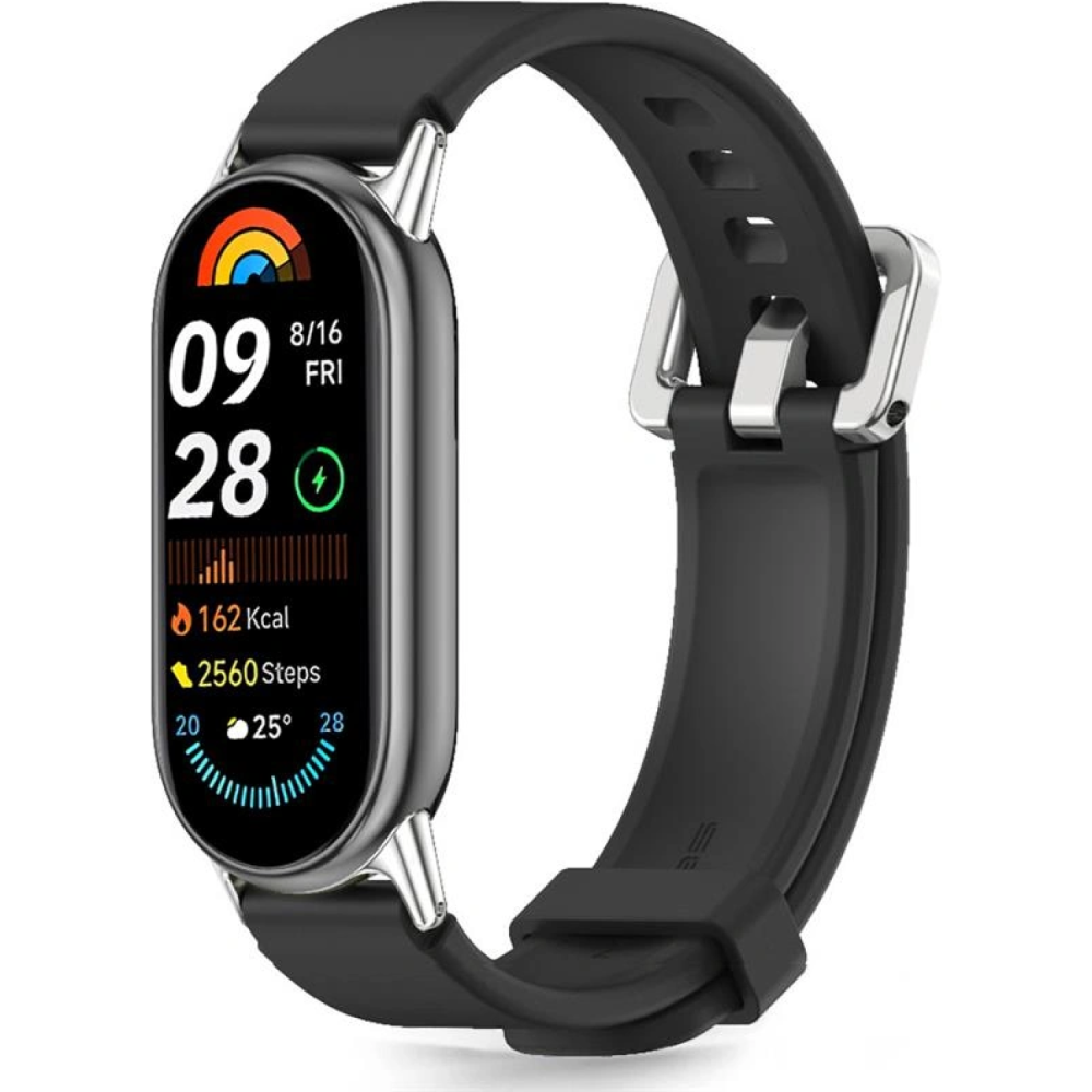Λουράκι Xiaomi Smart Band 10 / 10 NFC / 9 / 9 NFC / 8 / 8 NFC Tech-Protect Iconband Classic Σιλικόνης - Black (5906302331376)