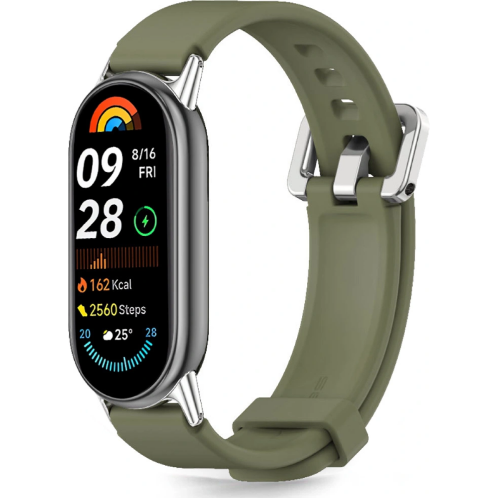 Λουράκι Xiaomi Smart Band 10 / 10 NFC / 9 / 9 NFC / 8 / 8 NFC Tech-Protect Iconband Classic Σιλικόνης - Army Green (5906302331406)