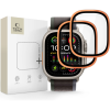 Tempered Glass Apple Watch Ultra 3 / Ultra 2 / Ultra 1 49mm Tech-Protect Glass Ring Αντιχαρακτικό Γυαλί Προστασίας Οθόνης με Μεταλλικό Πλαίσιο 2 Τεμάχια - Cosmic Orange (5906302335657)