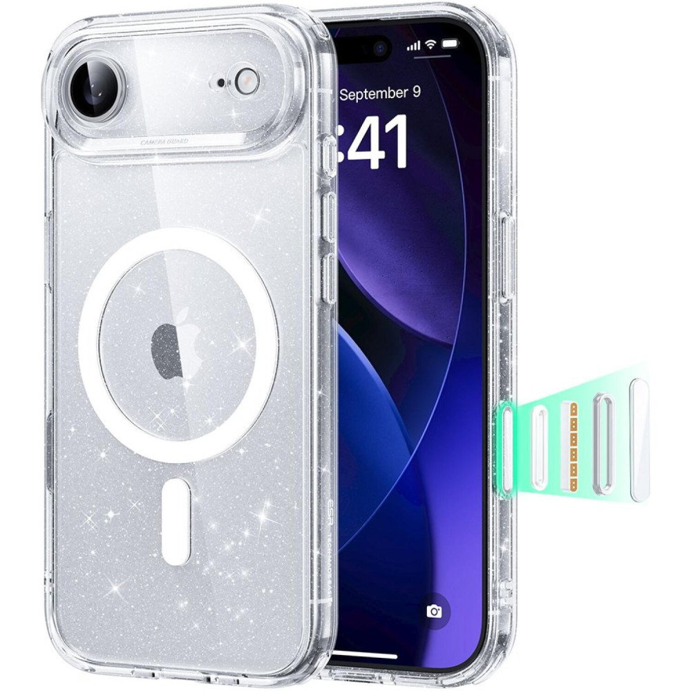 Θήκη iPhone Air ESR Classic Hybrid Magnetic Ανθεκτική με MagSafe & Κάλυμμα για Camera Control - Clear Shimmer (4894240289273)