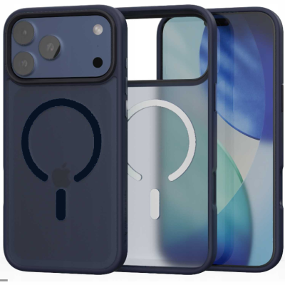 Θήκη iPhone 17 Pro Max Spacecase Fusion Mag Ημιδιάφανη Σκληρή με MagSafe - Dark Blue (5905719138141)