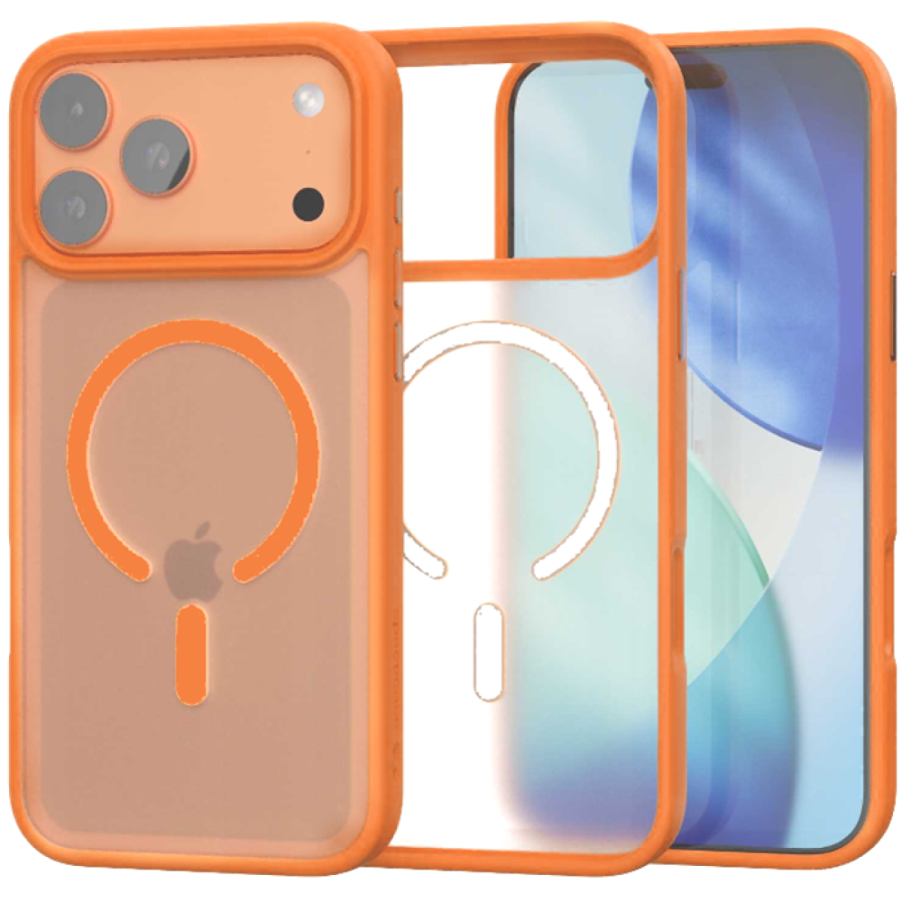 Θήκη iPhone 17 Pro Max Spacecase Fusion Mag Ημιδιάφανη Σκληρή με MagSafe - Orange (5905719138134)