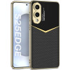 Θήκη Samsung Galaxy S25 Edge Bodycell Jazz Leather Backcover Σκληρή με TPU Bumper - Carbon Black (5206015083907)