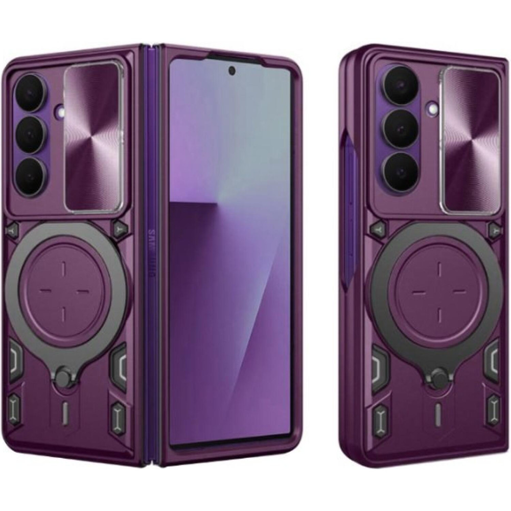 Θήκη Samsung Galaxy Z Fold7 Techsuit CamGuard Pro με Κάλυμμα για την Κάμερα & Μεταλλικό KickStand - Purple (5949419281974)