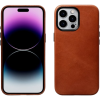 Θήκη iPhone 15 Pro Max iCarer Leather Back Case Δερμάτινη με MagSafe - Retro Brown (WMI15230604-SN)
