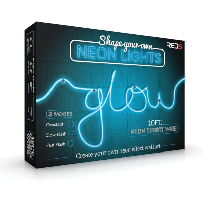 Διακοσμητικό Φωτιστικό The Source RED5 Shape Your Own Neon Lights Νέον Flex Σύρμα 3 Μέτρα - Blue Neon (5060512156928)