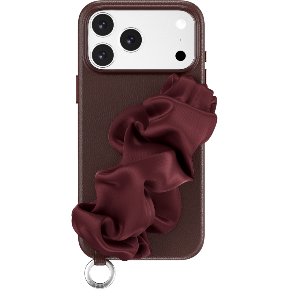 Θήκη iPhone 17 Pro Max MagEasy Foulard M Ανθεκτική με MagSafe & Λουράκι Χειρός - Burgundy (MPH17M398BY25)