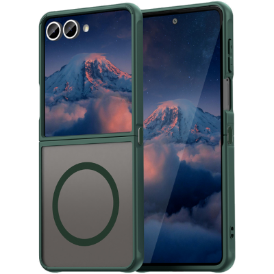 Θήκη Samsung Galaxy Z Flip7 Techsuit HaloFrost II MagSafe Σκληρή Ημιδιάφανη με MagSafe - Green (5949419296169)