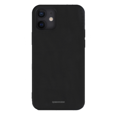 Θήκη iPhone 12 / 12 Pro Spacecase Silicone Case Σιλικόνης - Black (5905123433559)