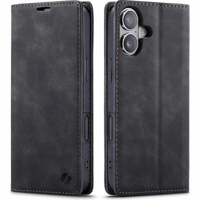 Θήκη iPhone 17 Spacecase Wallet Πορτοφόλι - Black (5905719132293)