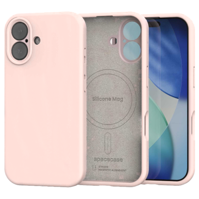 Θήκη iPhone 17 Spacecase Silicone Mag Case Σιλικόνης με MagSafe - Baby Pink (5905719132088)