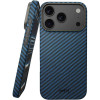 Θήκη iPhone 17 Pro Max Nekit Fiber Σκληρή με MagSafe Aramid Fiber 1mm 1500D Kevlar - Blue (8719246494611)