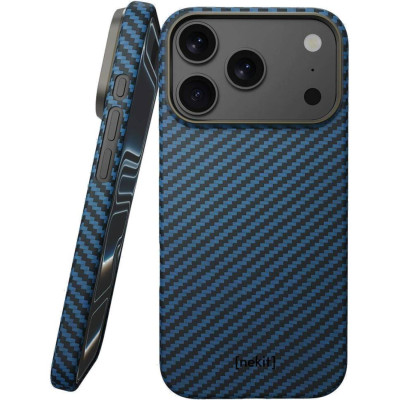 Θήκη iPhone 17 Pro Max Nekit Fiber Σκληρή με MagSafe Aramid Fiber 1mm 1500D Kevlar - Blue (8719246494611)