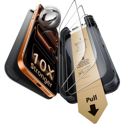 Tempered Glass iPhone 17 Pro Max ESR UltraFit Armorite Pro Corning Gorilla Glass Full Face Αντιχαρακτικό Γυαλί Προστασίας Οθόνης 3 Τεμάχια - Black (4894240284995)